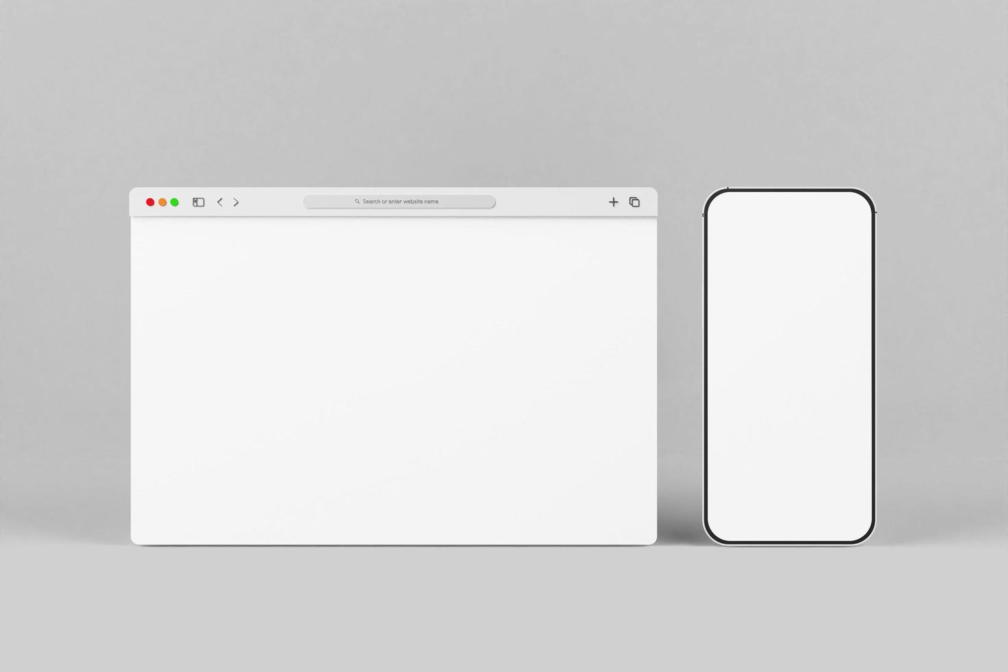 Website presentation with smartphone mockup photo
