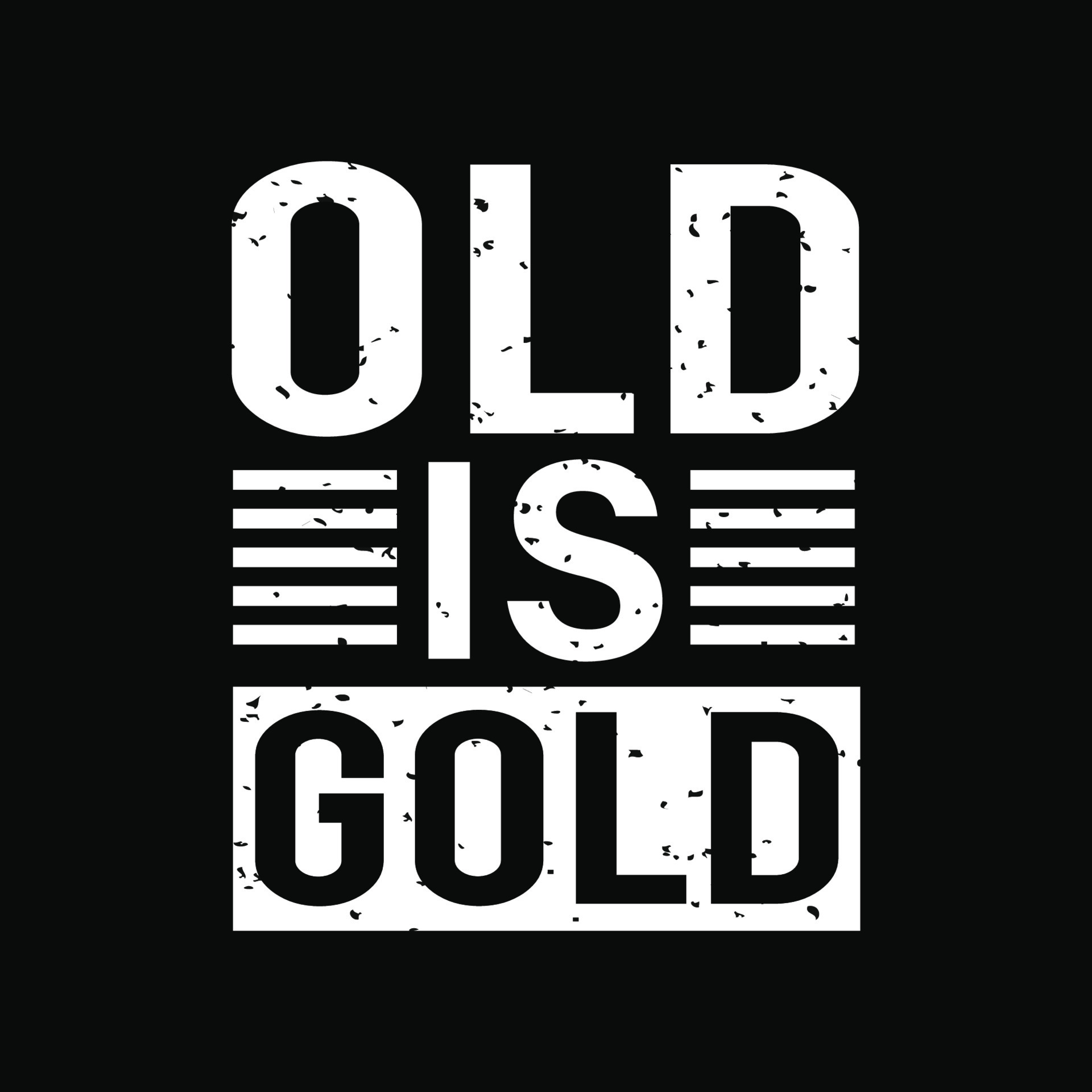 Old is gold quote tshirt design for print 13097400 Vector Art at Vecteezy