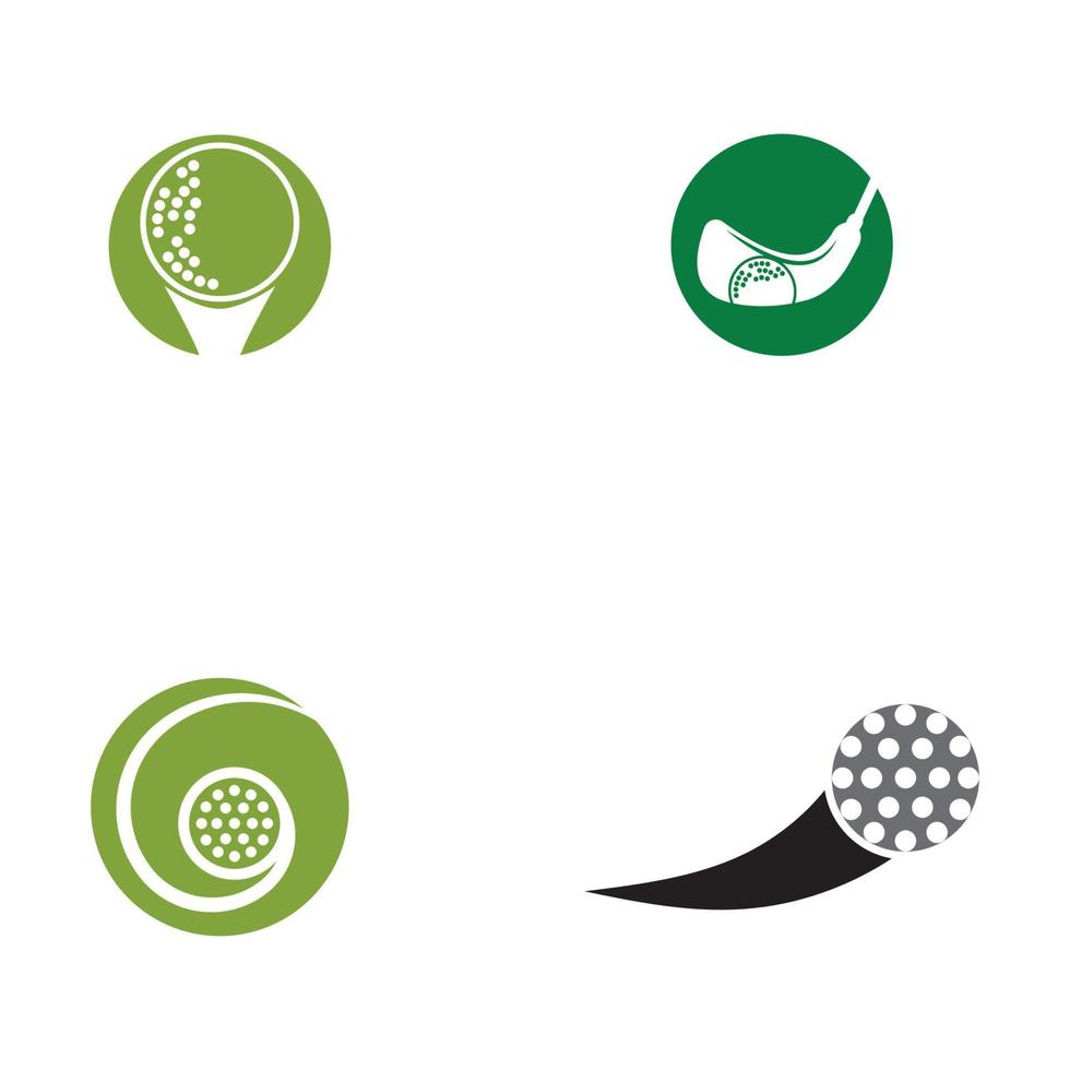 logotipo de diseño de ilustración de vector de icono de golf