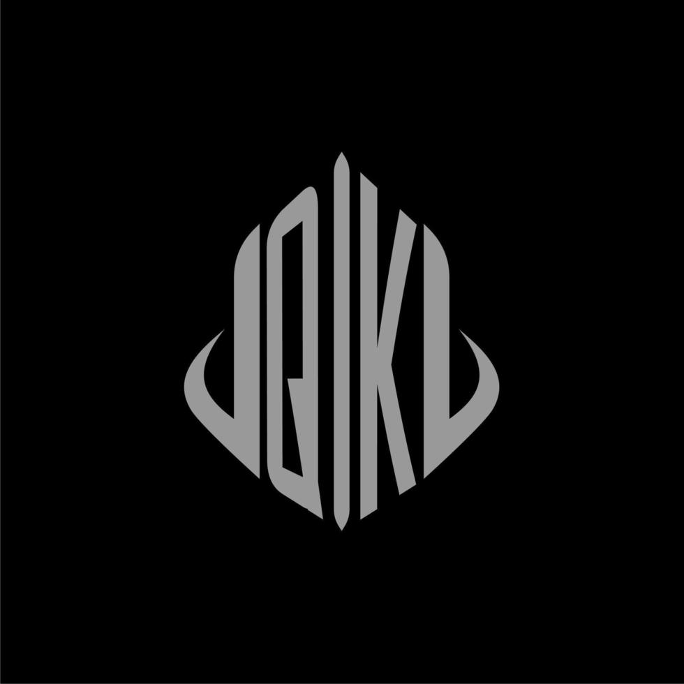 QK initial monogram real estate with building design vector
