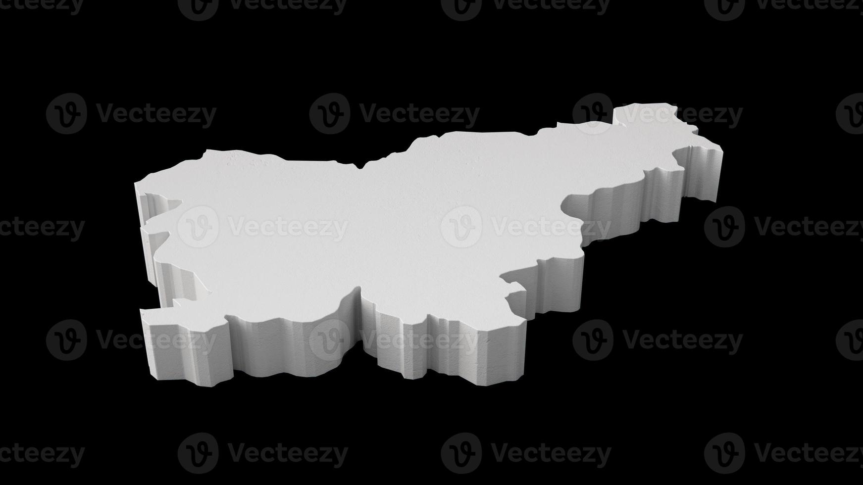 Slovenia 3D map Geography Cartography and topology map 3D illustration photo