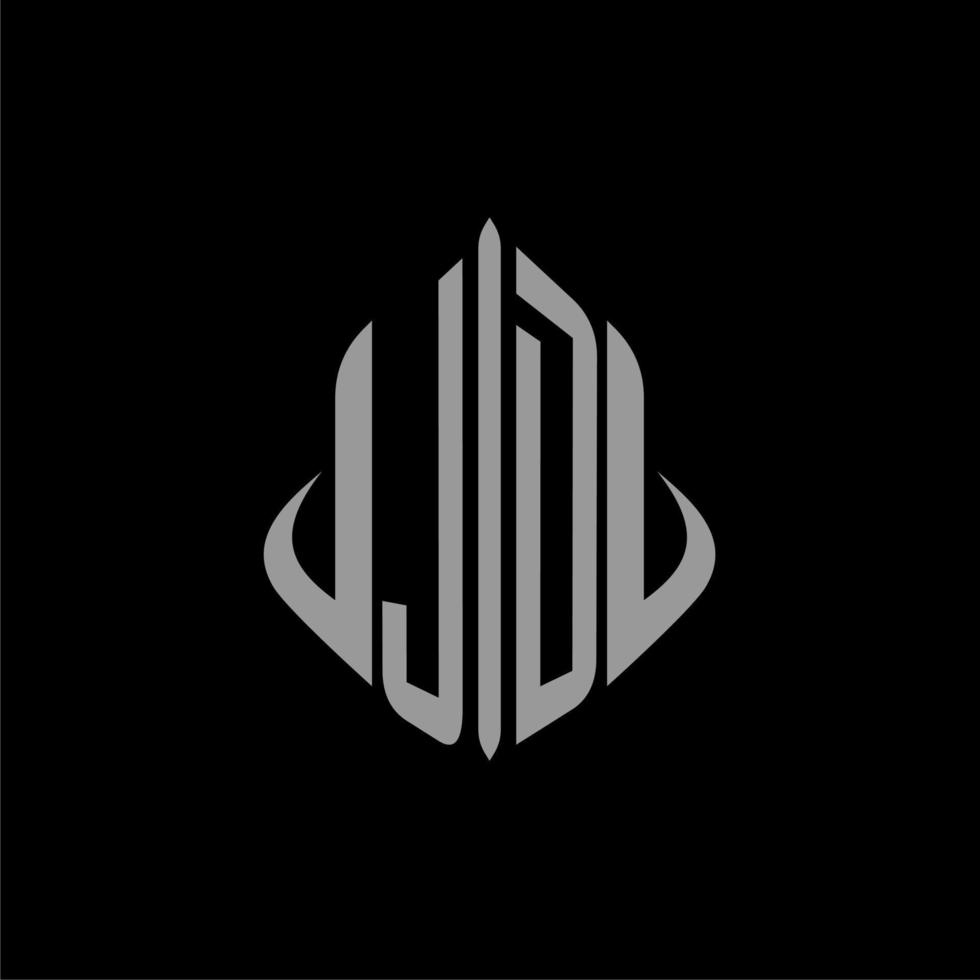 JD initial monogram real estate with building design vector