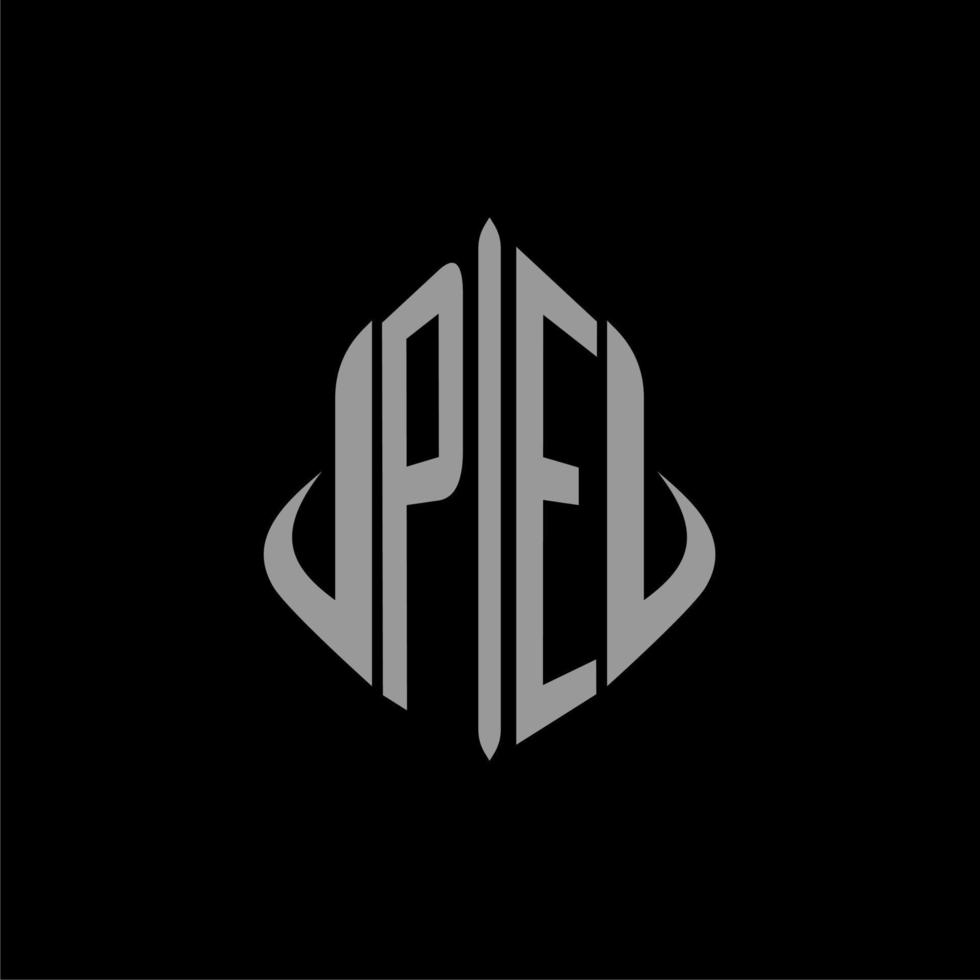 PE initial monogram real estate with building design vector