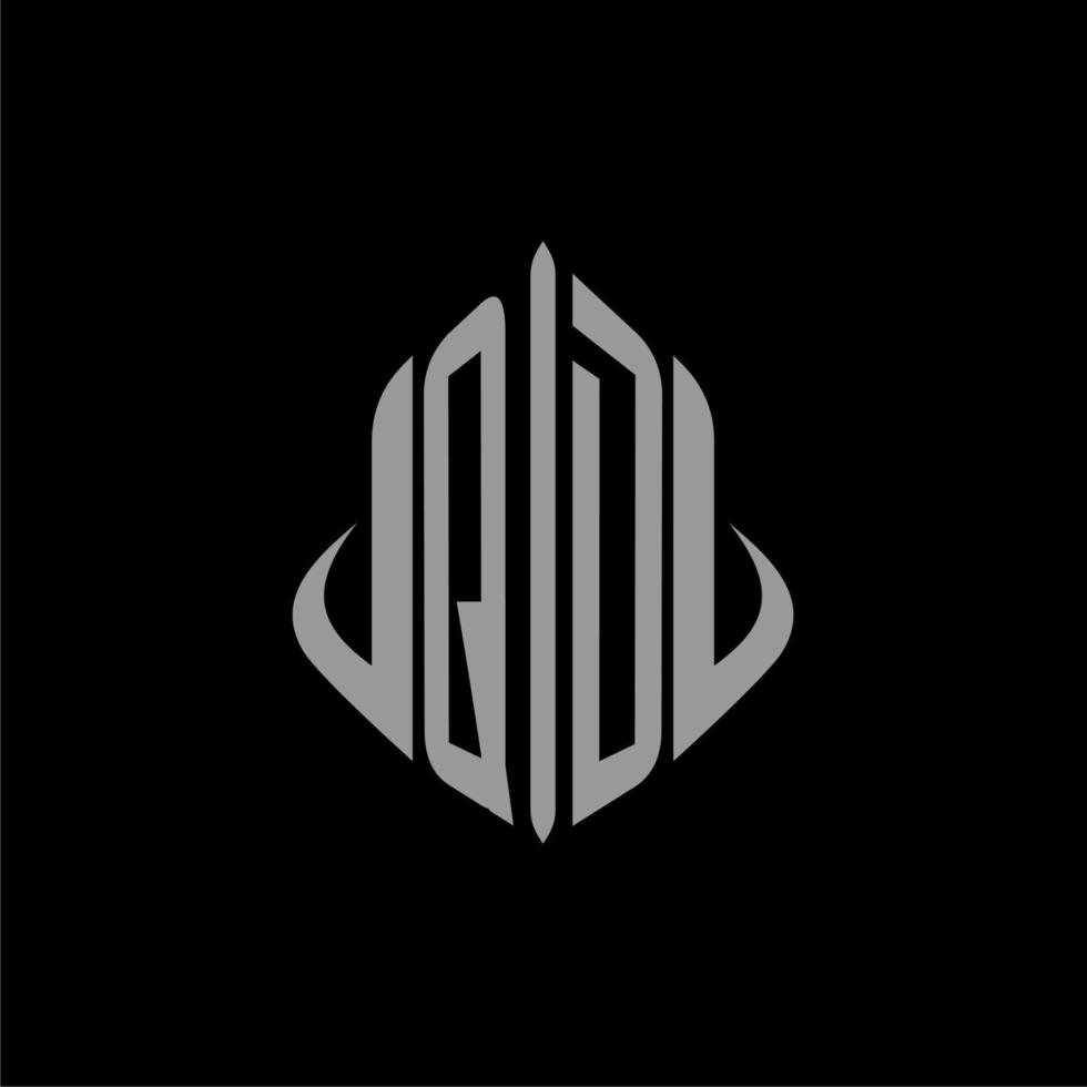 QD initial monogram real estate with building design vector