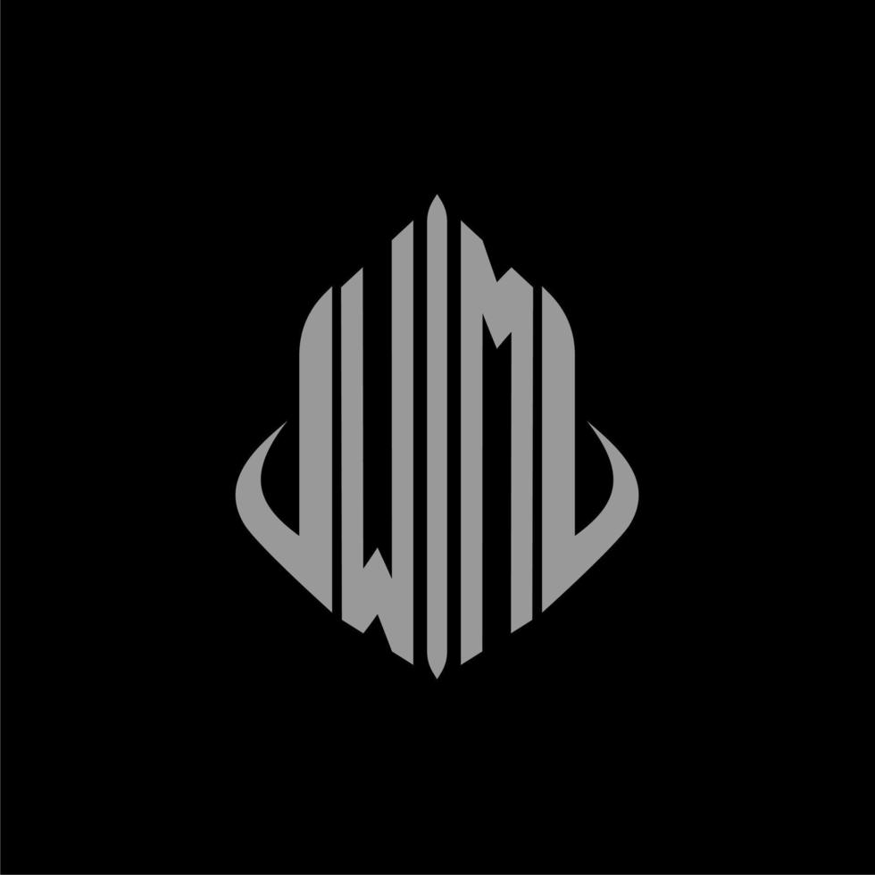 WM initial monogram real estate with building design vector