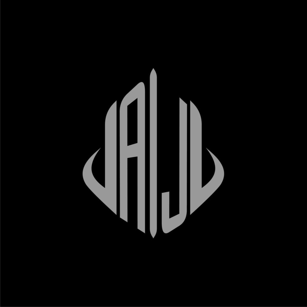 AJ initial monogram real estate with building design vector