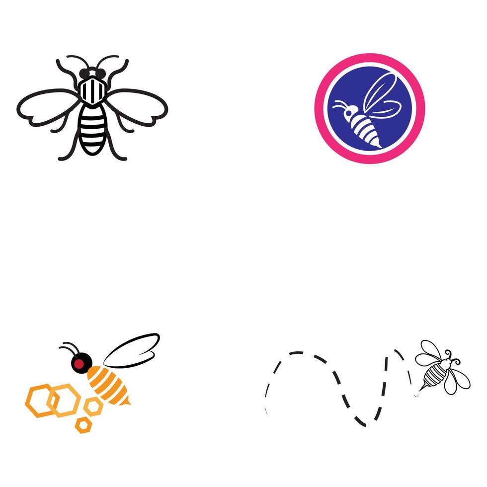 Bee icon Vector Illustration design Logo