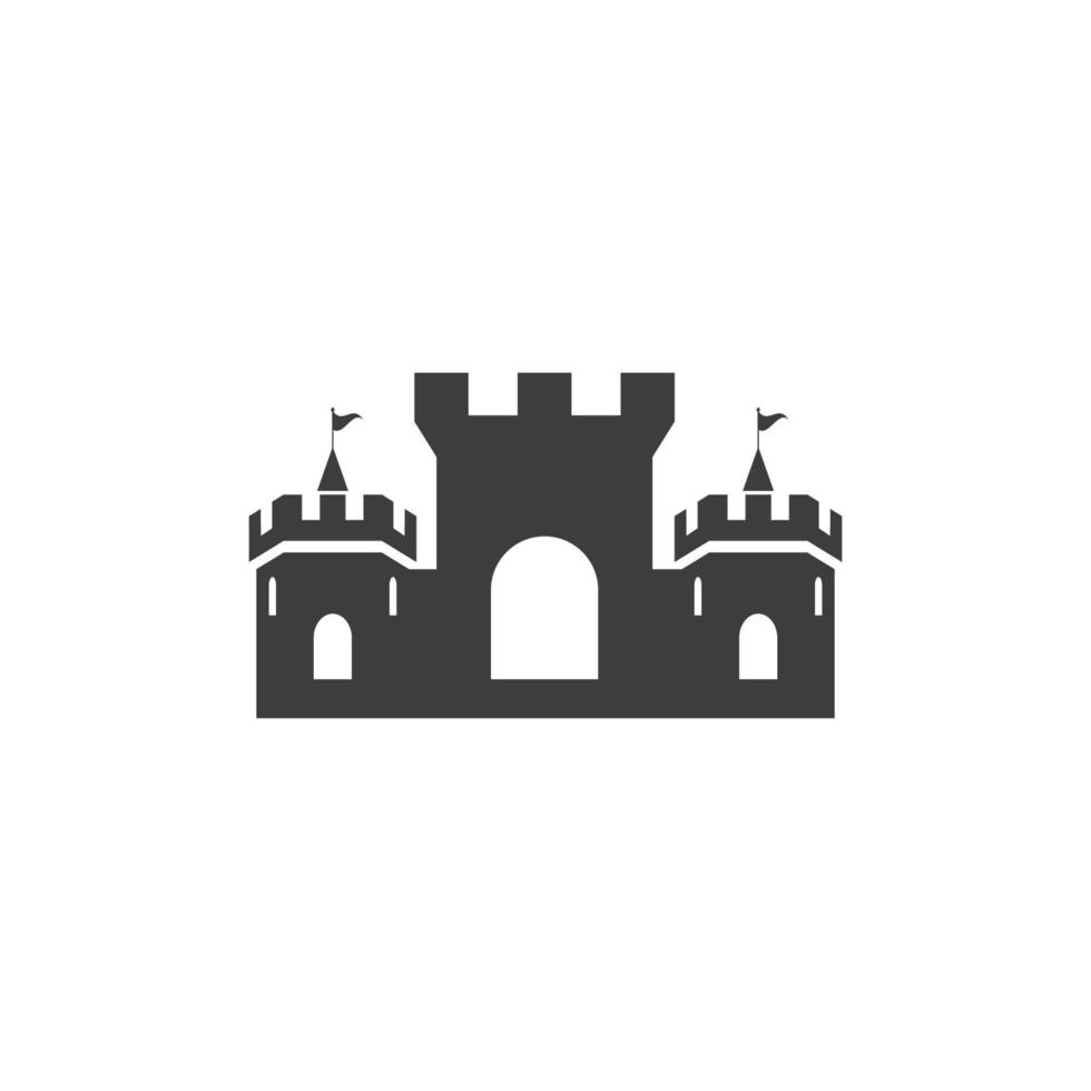 icono de ilustración de vector de castillo