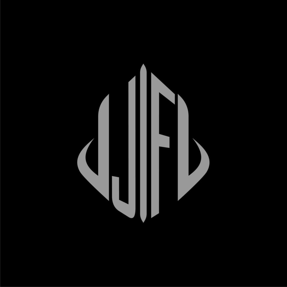 jf initial monogram real estate con diseño de edificios vector