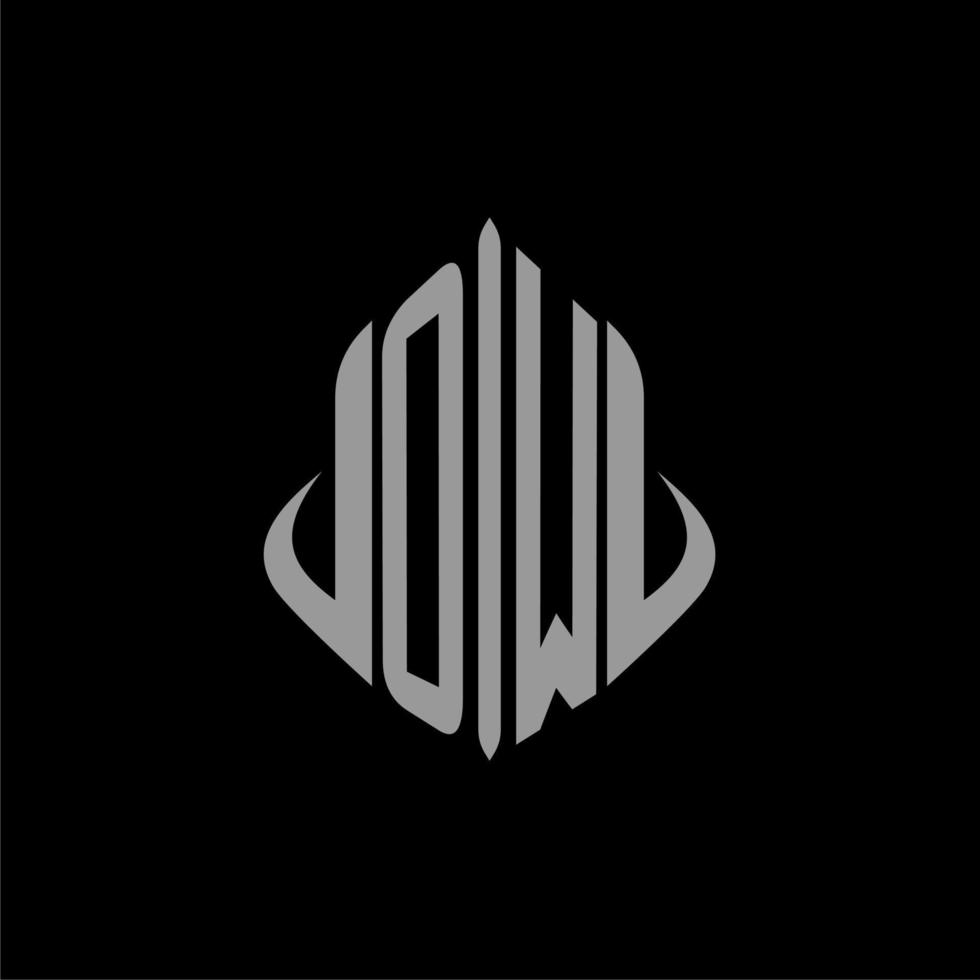 OW initial monogram real estate with building design vector
