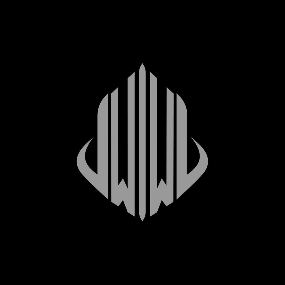 WW initial monogram real estate with building design vector