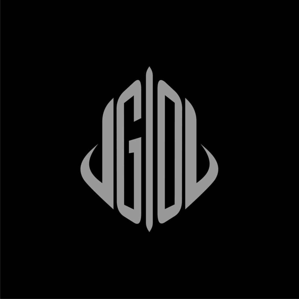 GO initial monogram real estate with building design vector