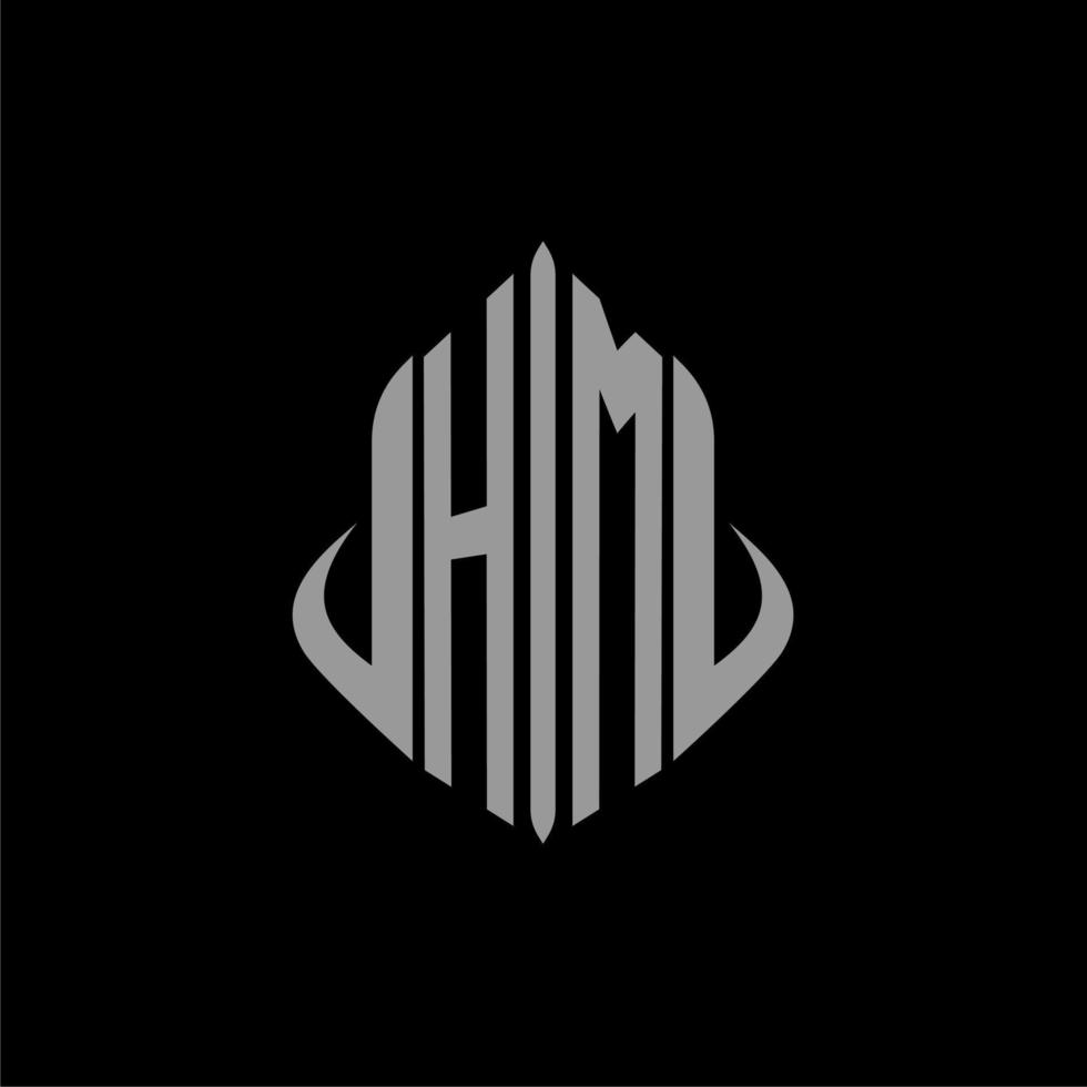 HM initial monogram real estate with building design vector