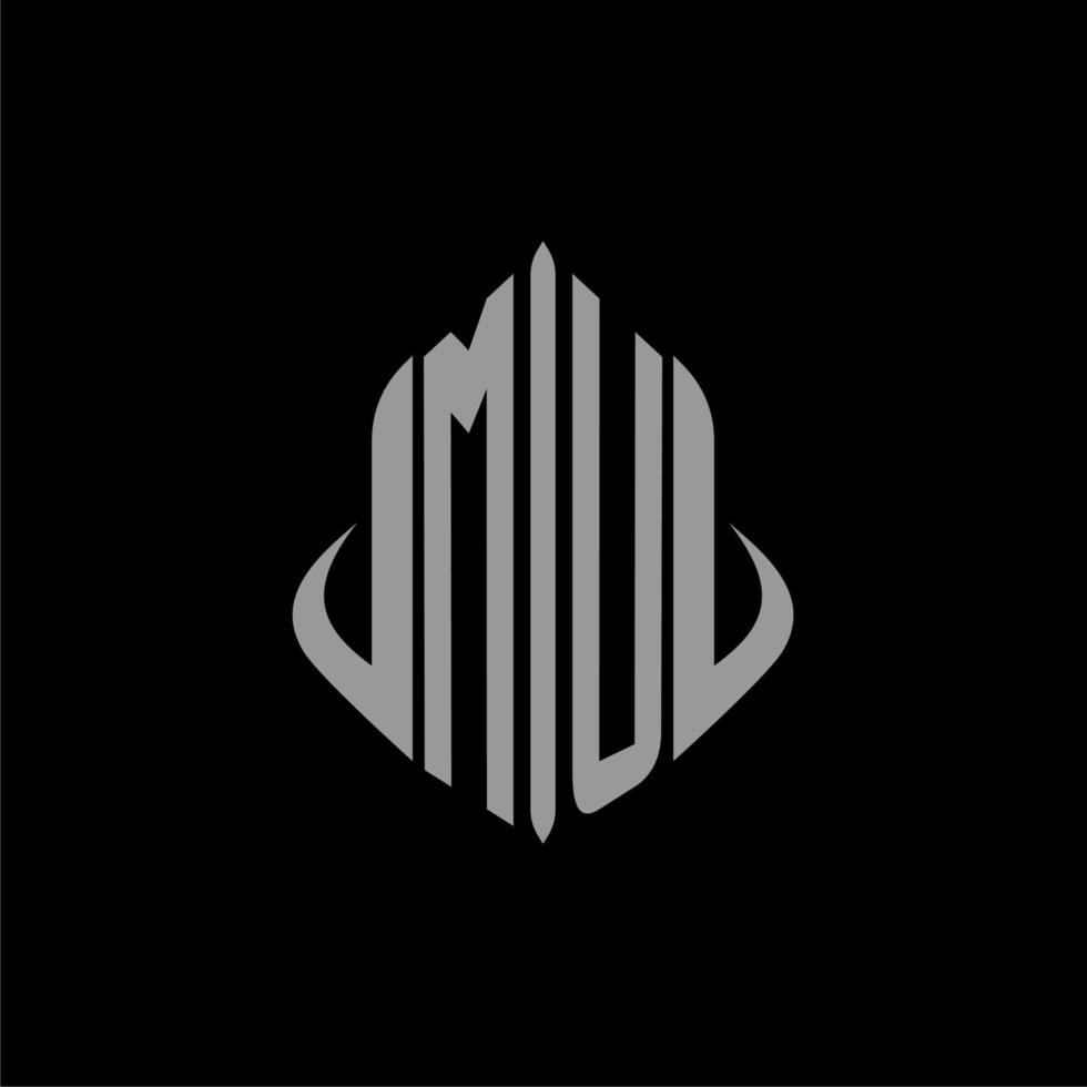 MU initial monogram real estate with building design vector