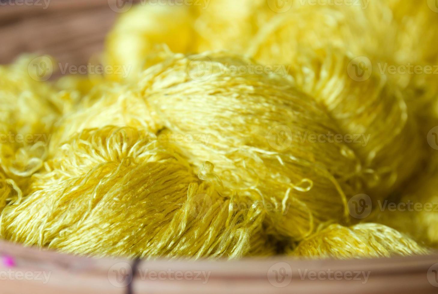 Threads silk golden color photo