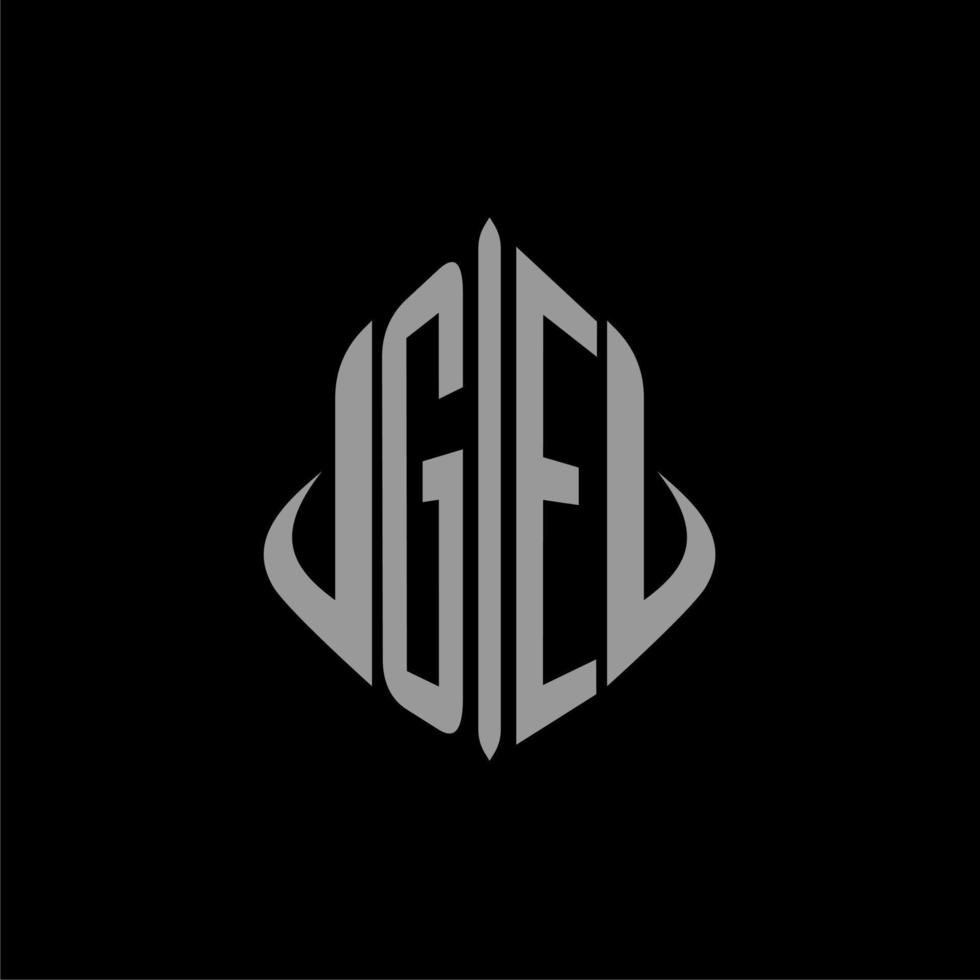 GE initial monogram real estate with building design vector