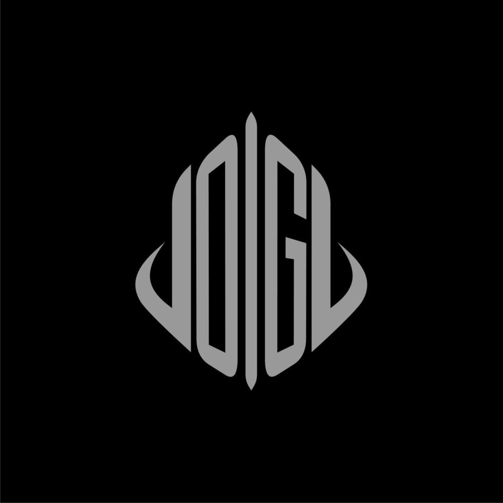OG initial monogram real estate with building design vector