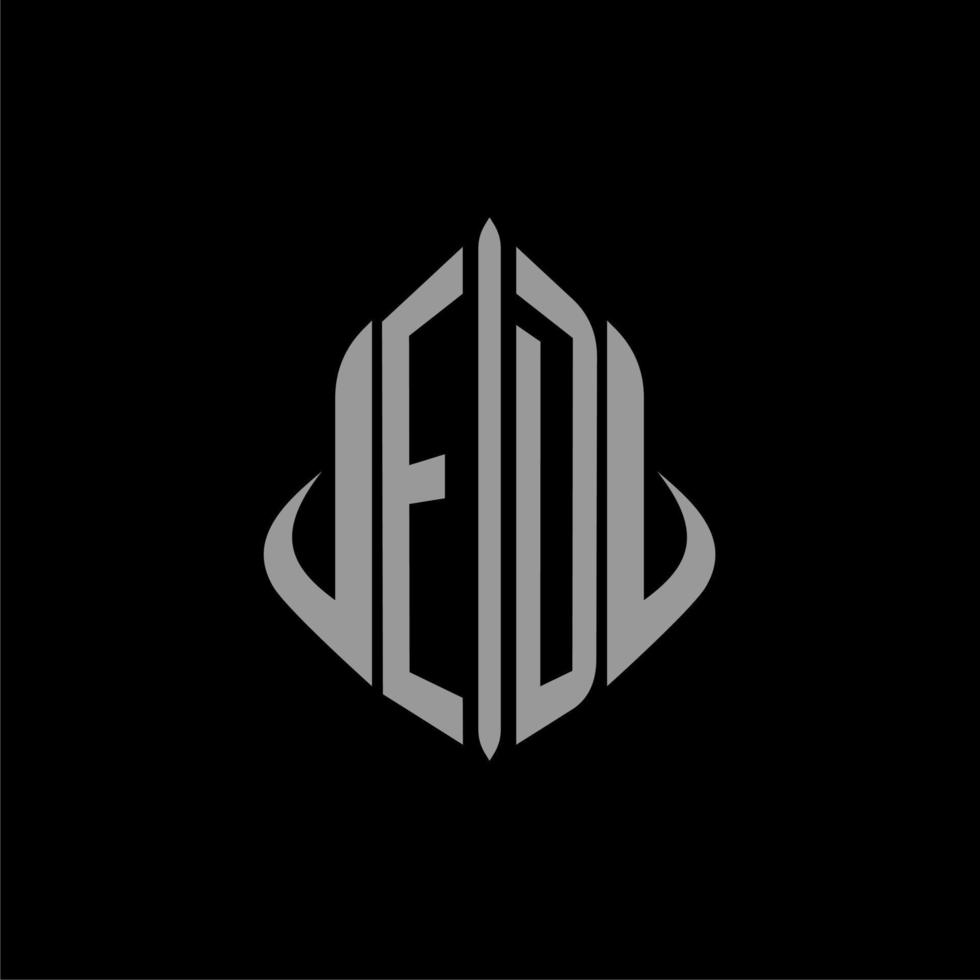 ED initial monogram real estate with building design vector