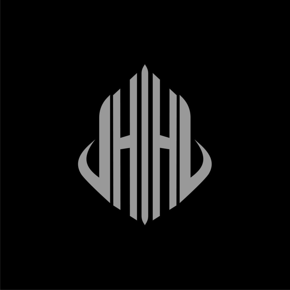 HH initial monogram real estate with building design vector