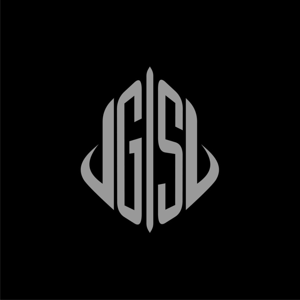 gs initial monogram real estate con diseño de edificios vector