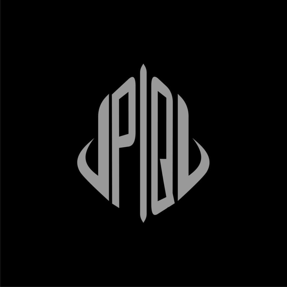 PQ initial monogram real estate with building design vector
