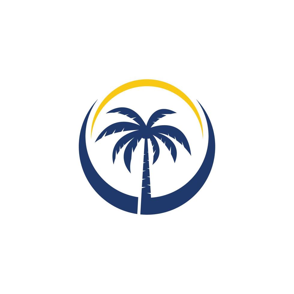 plantilla de logotipo de verano de palmera vector