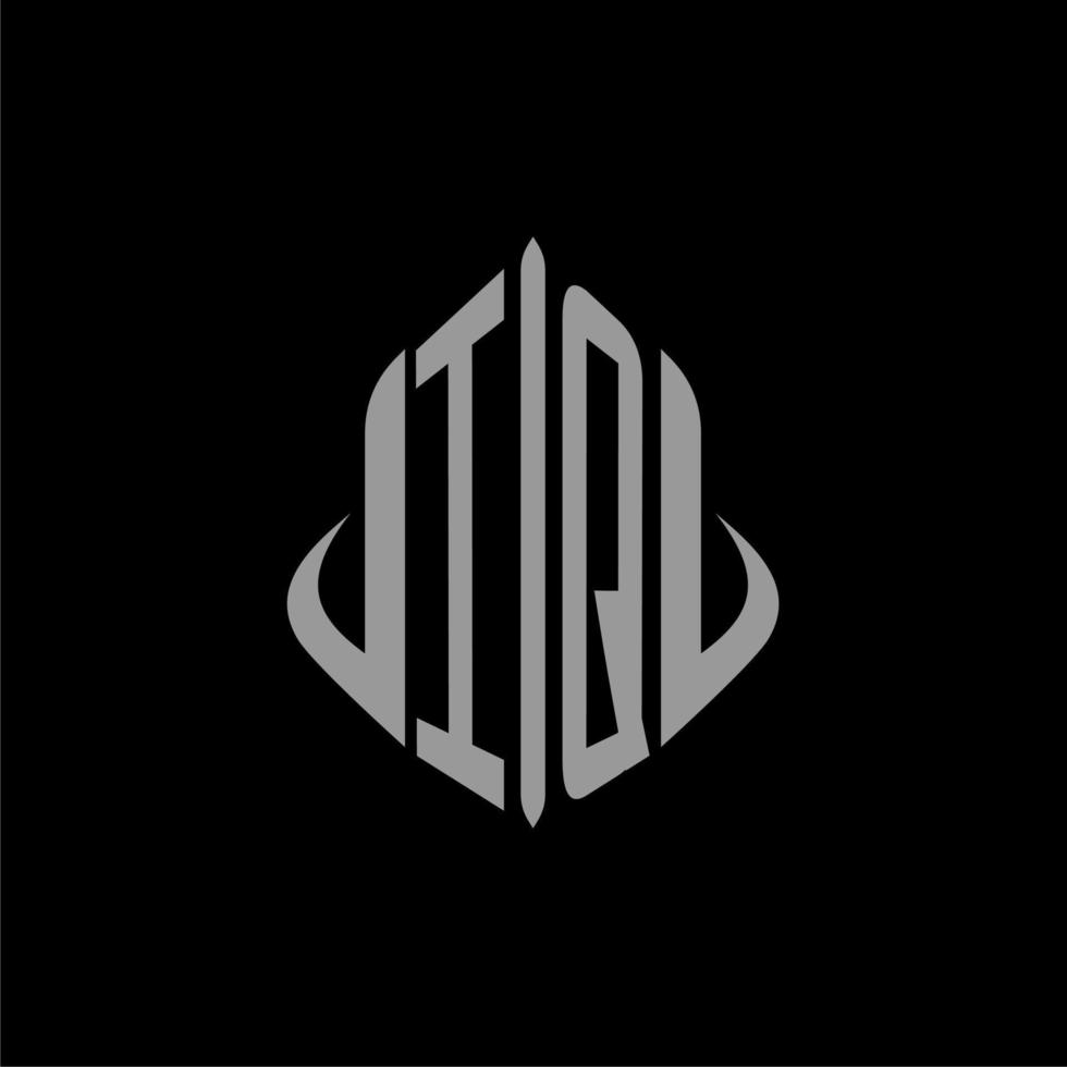 IQ initial monogram real estate with building design vector