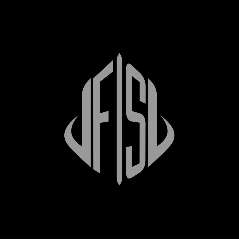 fs initial monogram real estate con diseño de edificios vector