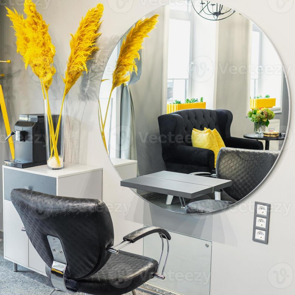 Interior of modern beauty salon photo