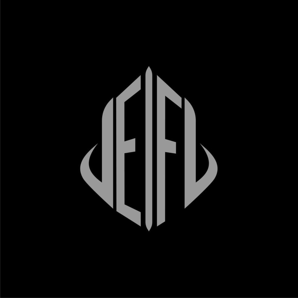 EF initial monogram real estate with building design vector