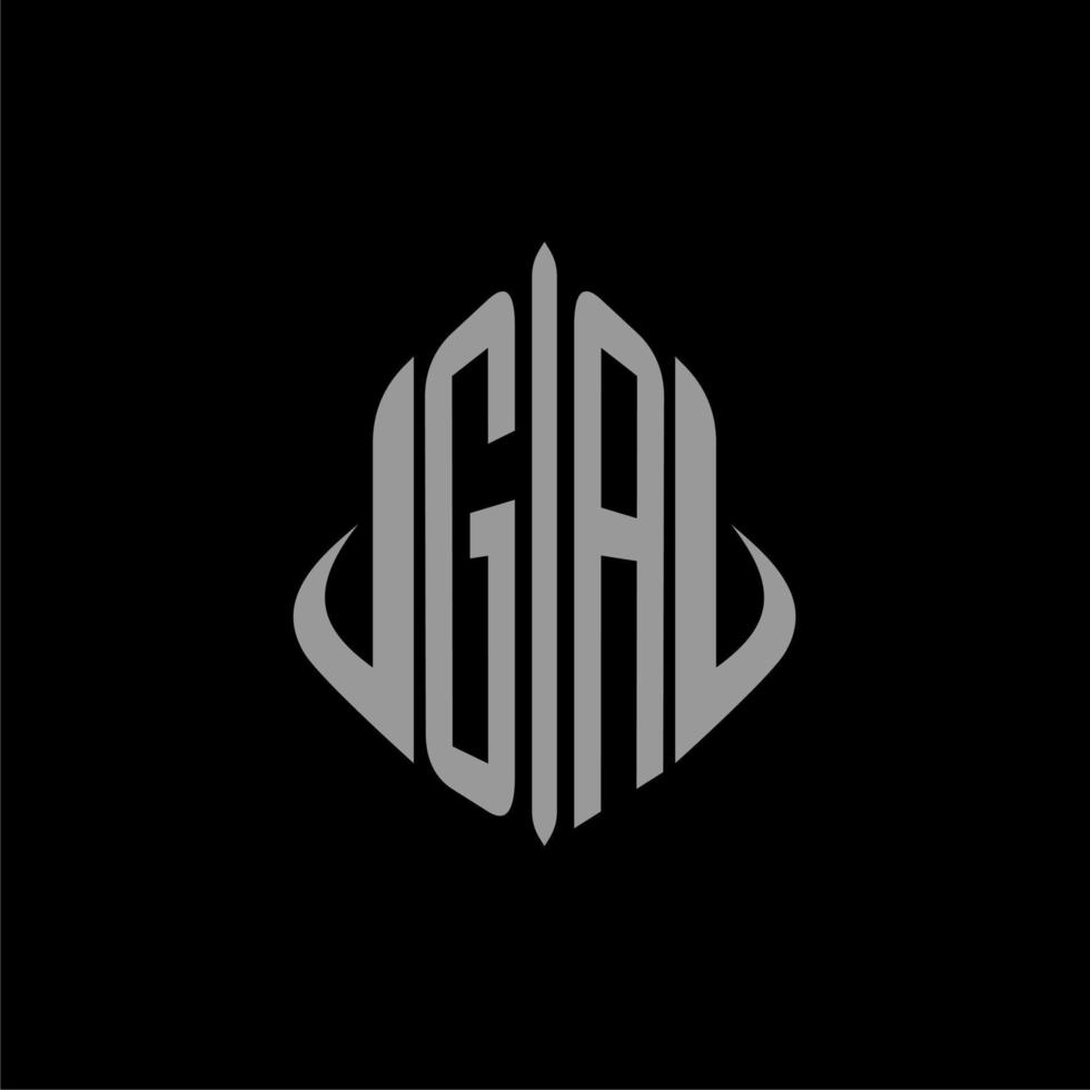 GA initial monogram real estate with building design vector