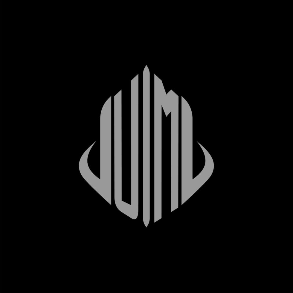 UM initial monogram real estate with building design vector