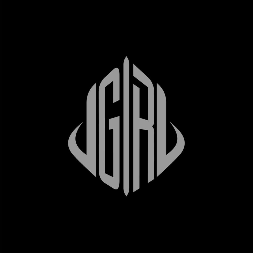 GR initial monogram real estate with building design vector