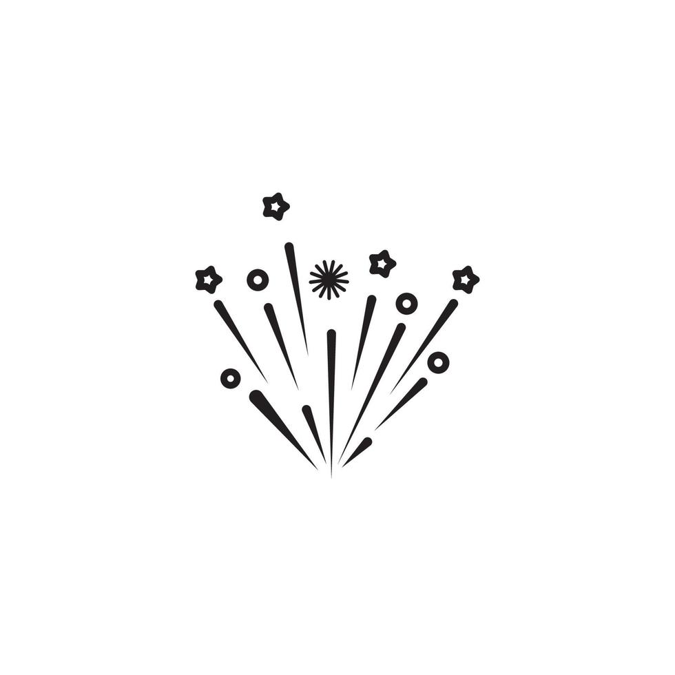 fire work icon Vector Illustration design Logo