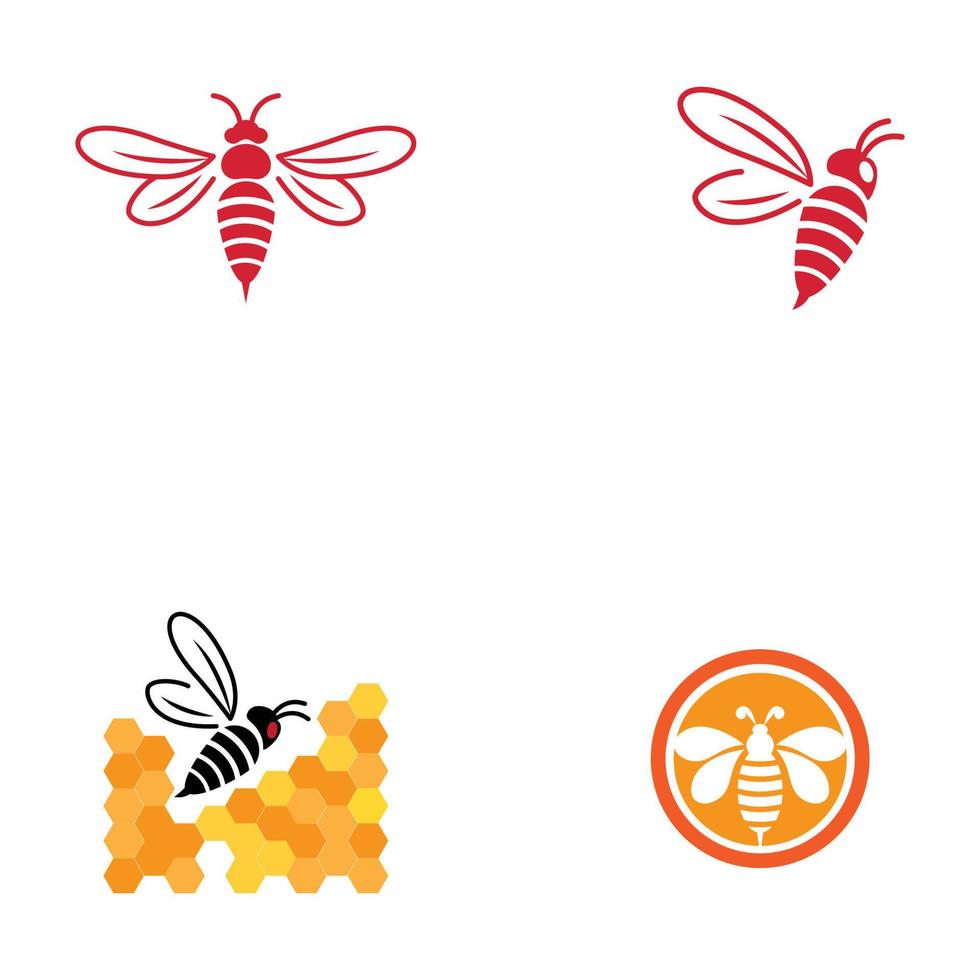 Bee icon Vector Illustration design Logo