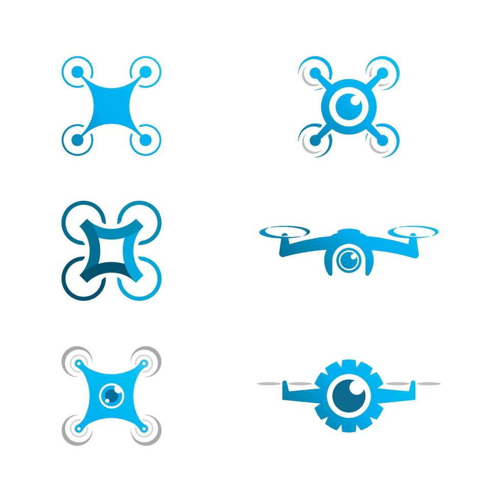 Ilustración de diseño de icono de vector de drone