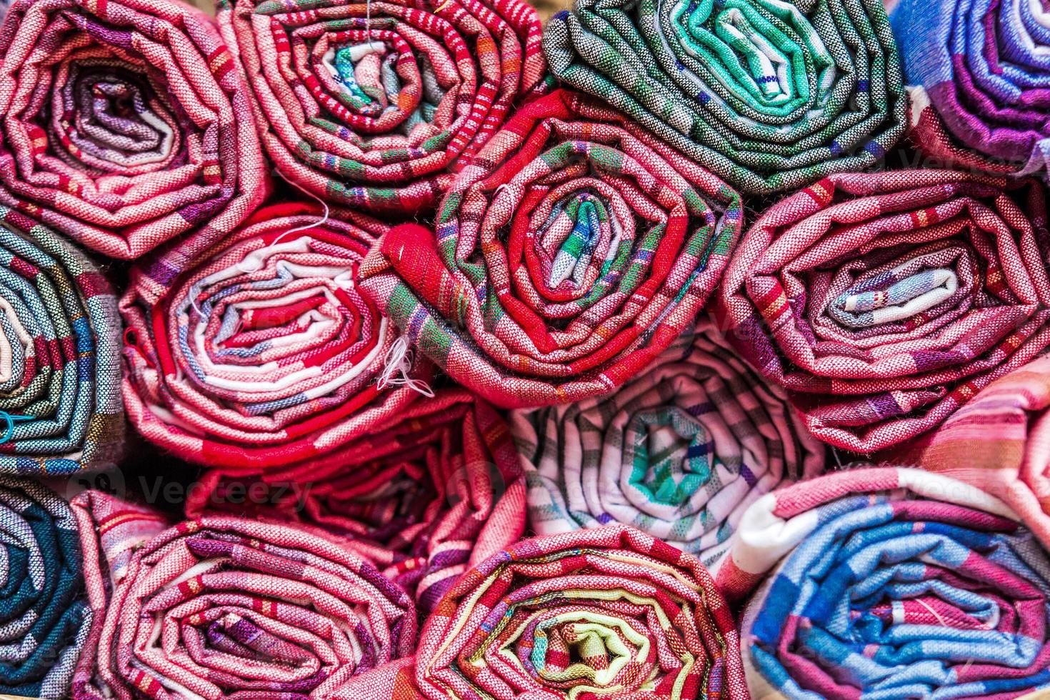 Close up Loincloth fabric made from Thailand silk,cutter of image Style abstract background pattern texture photo