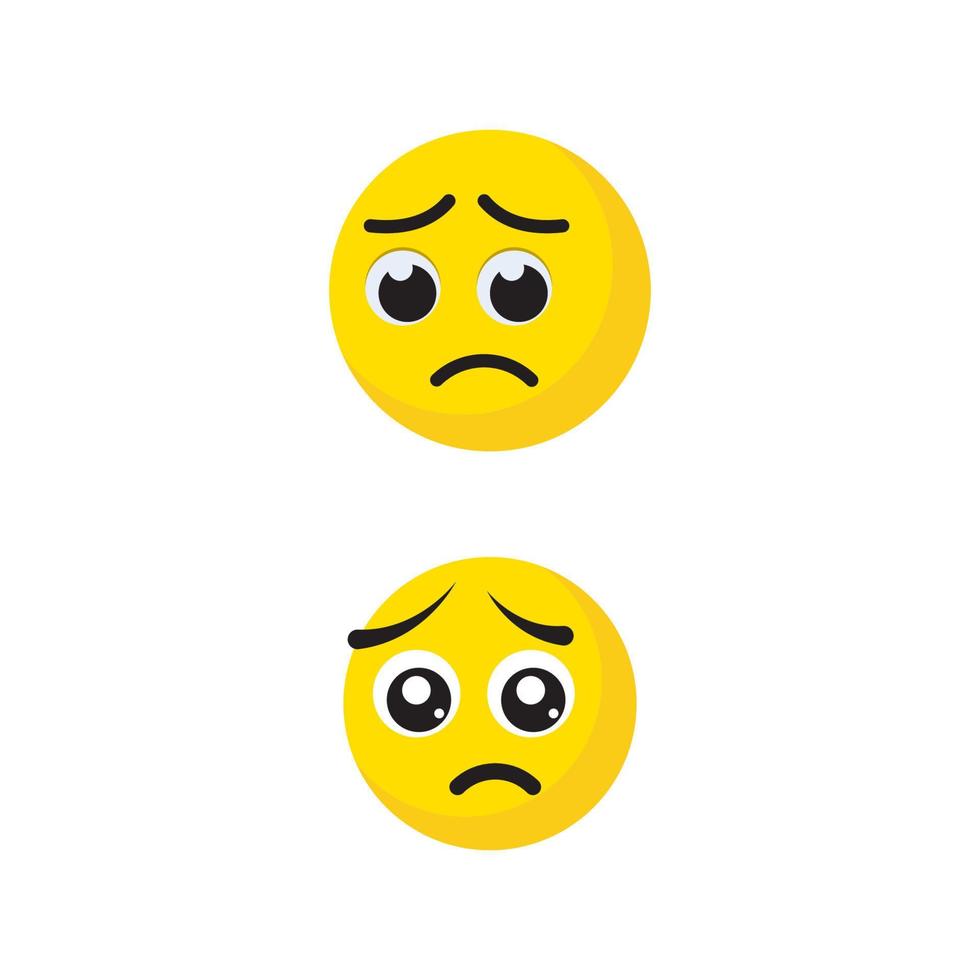 Sad Emotion Vector icon design illustration