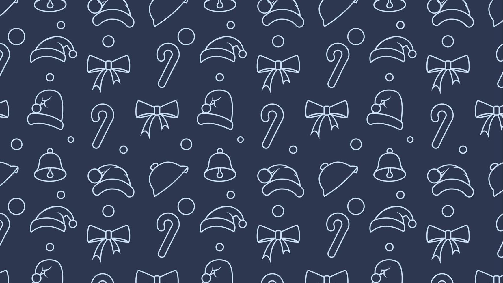 Flat design christmas pattern collection with elements vector