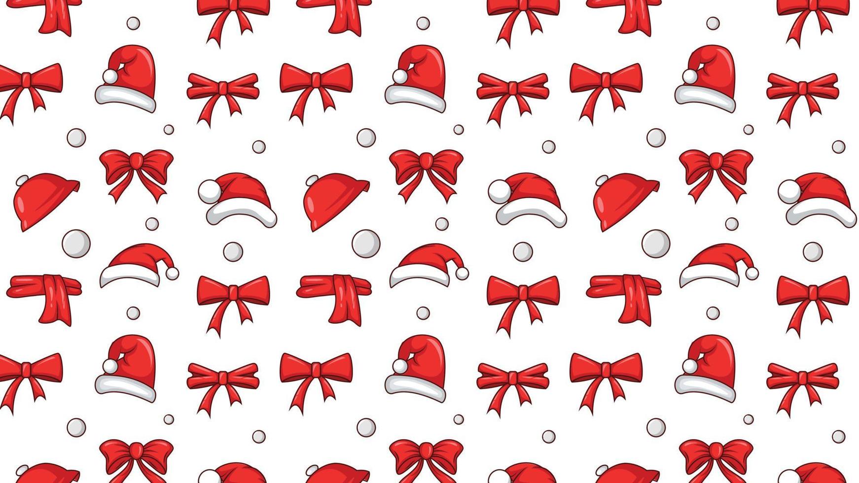 Flat design christmas pattern collection with elements vector
