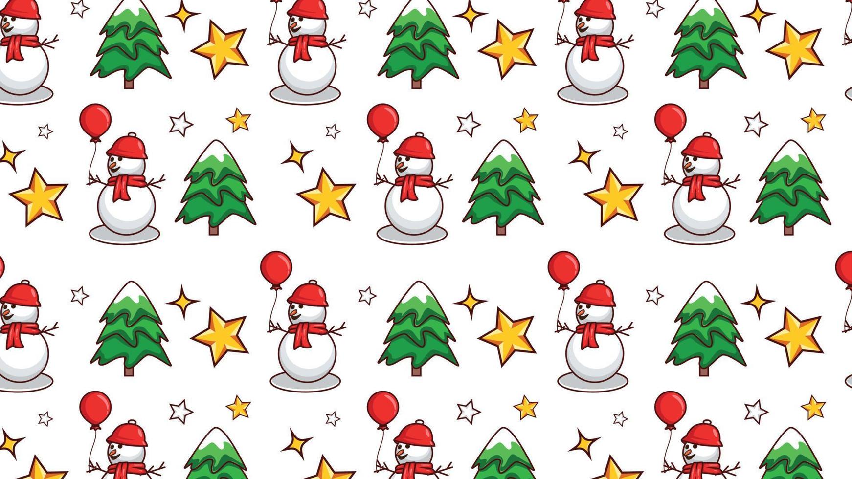 Flat design christmas pattern collection with elements vector