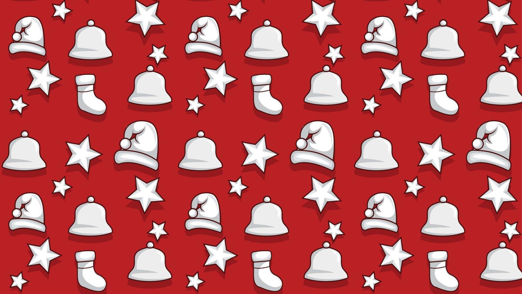 Flat design christmas pattern collection with elements vector