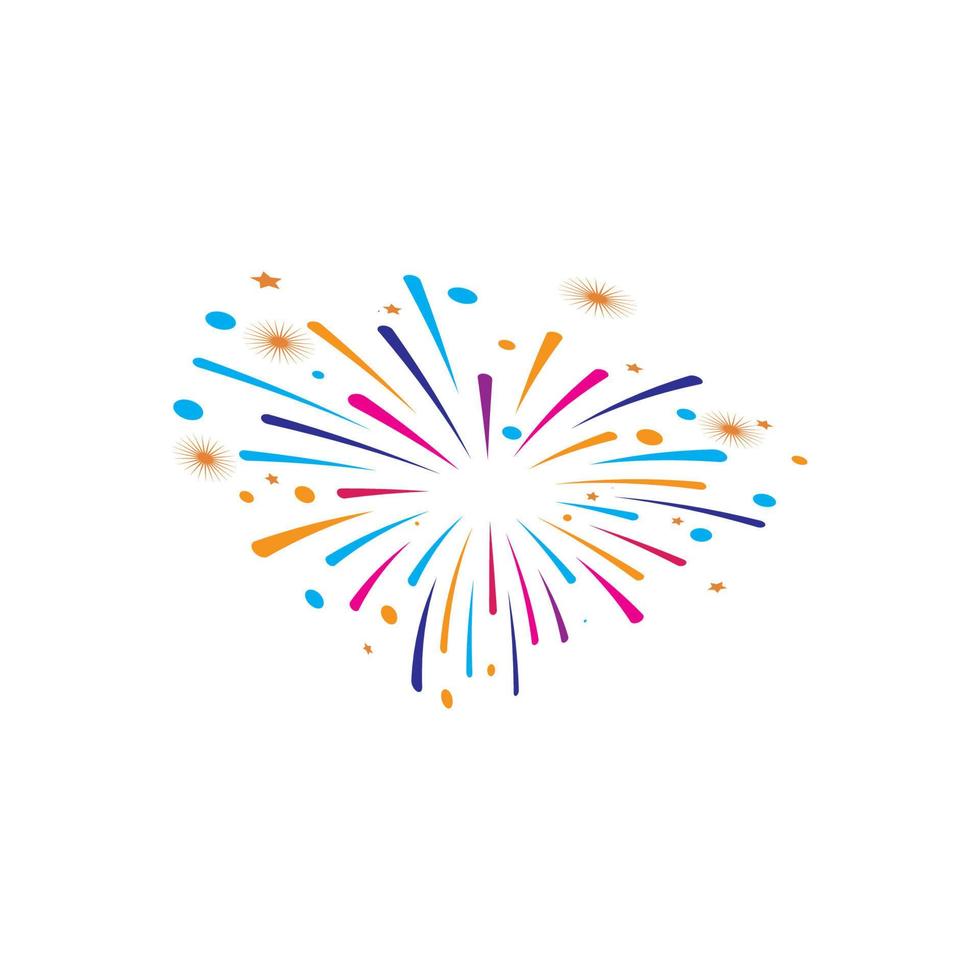 fire work icon Vector Illustration design Logo