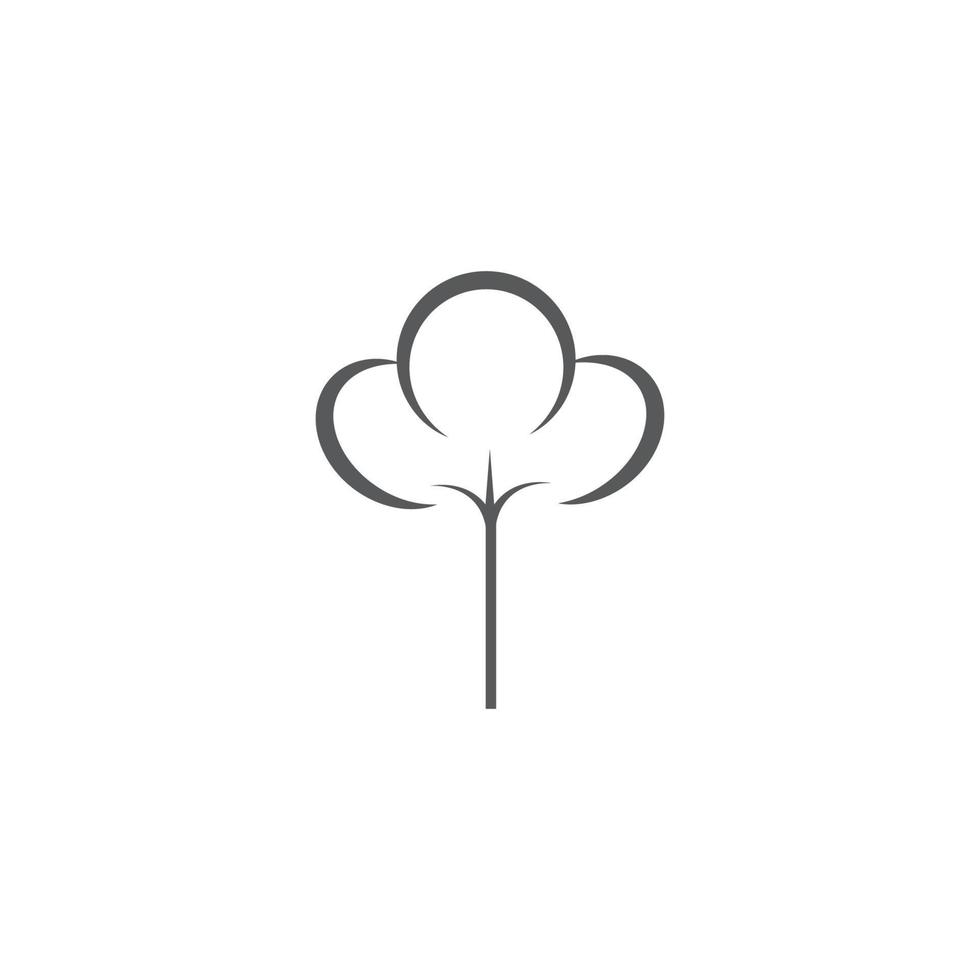 Cotton flower vector icon template