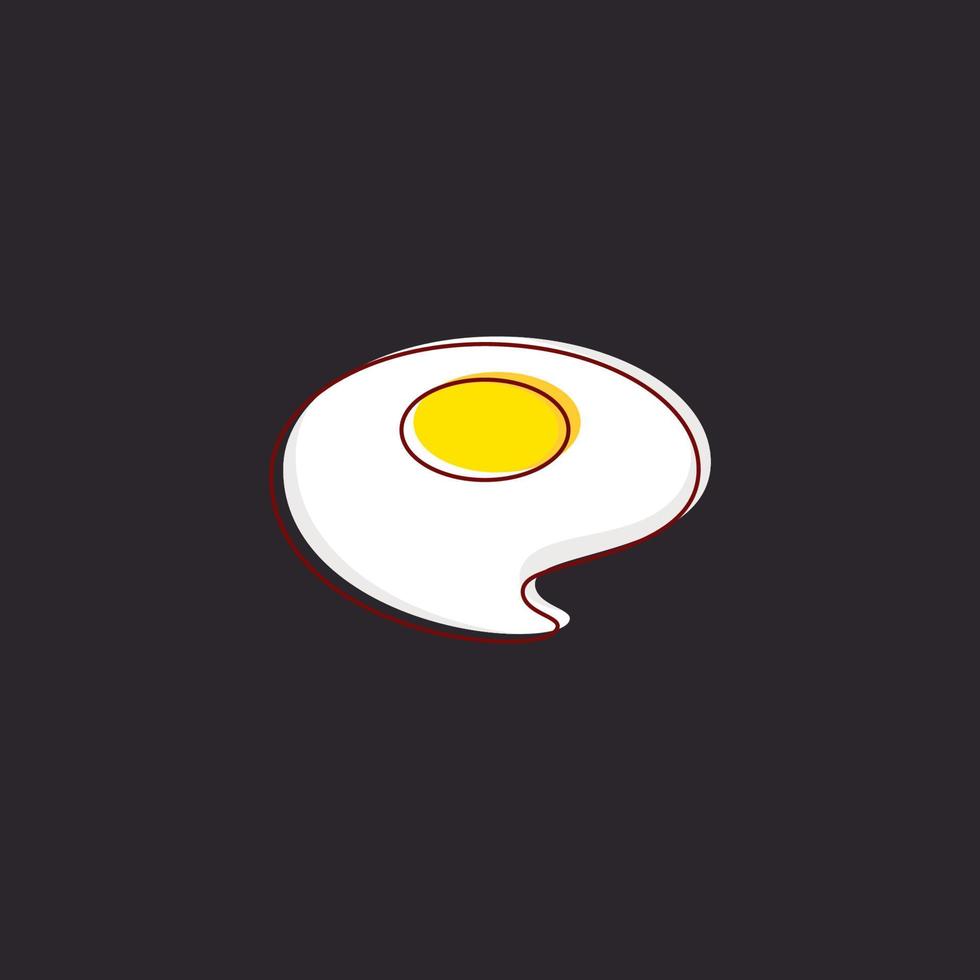 Yummy Egg Vector icon design illustration