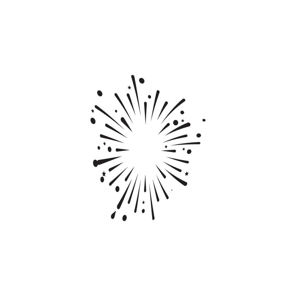 fire work icon Vector Illustration design Logo