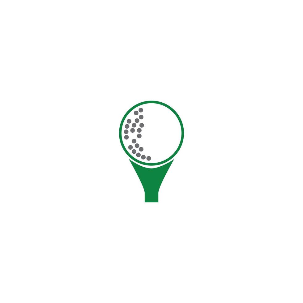 logotipo de diseño de ilustración de vector de icono de golf