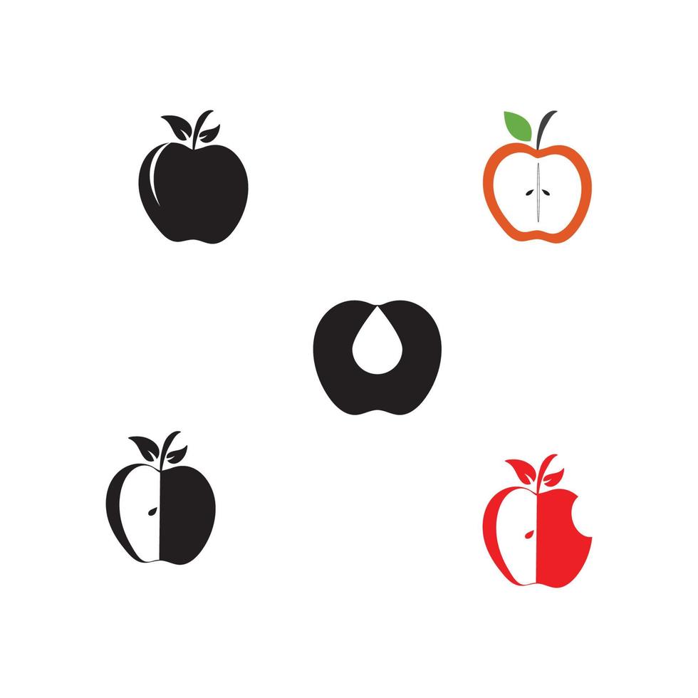 diseño de ilustración de vector de manzana