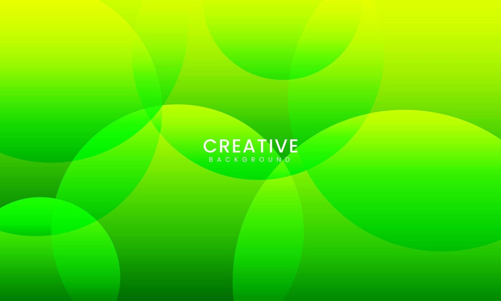 Abstract green background with circles. Dynamic shapes composition. Vector illustration