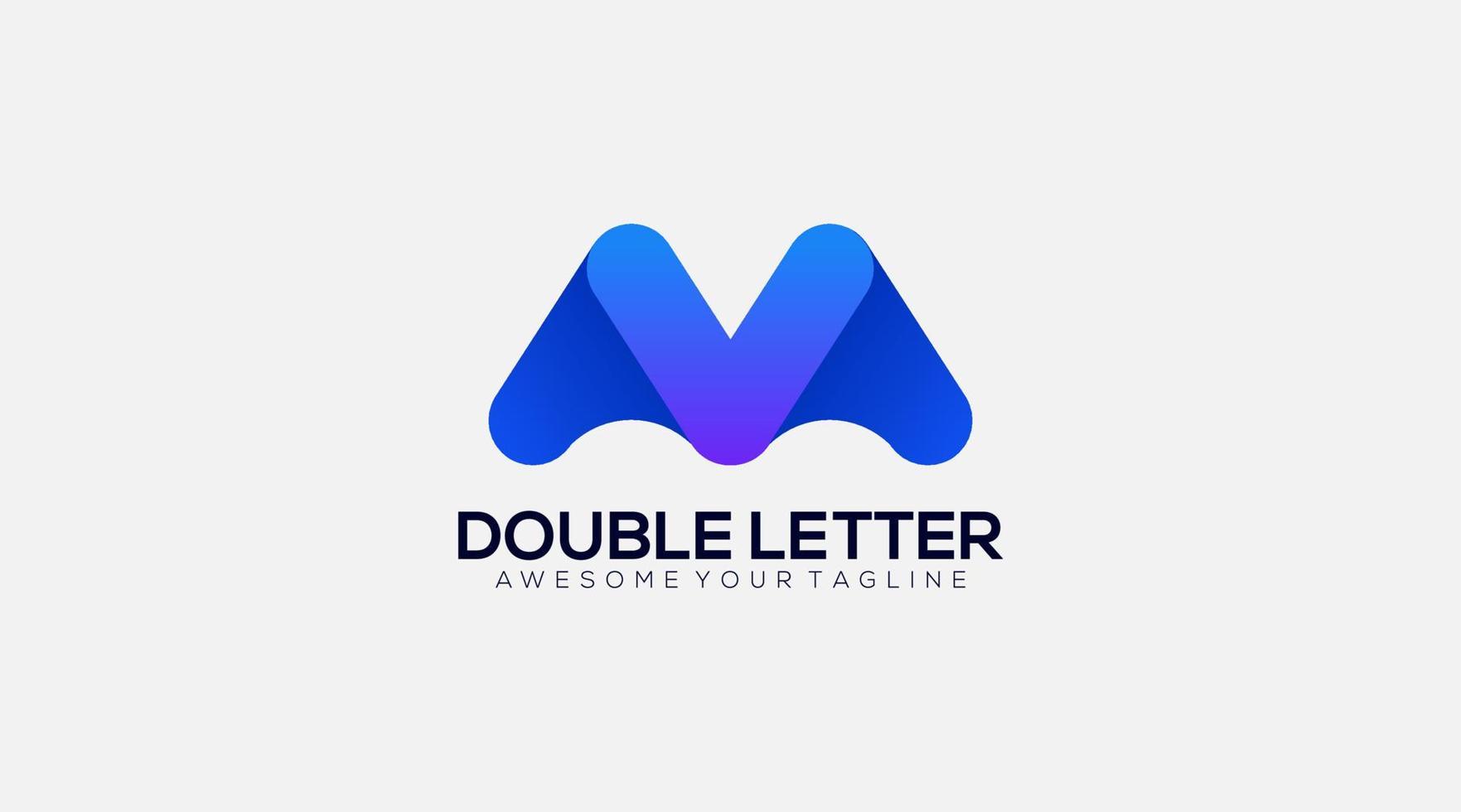 Letter M V logo with modern concept vector illustration